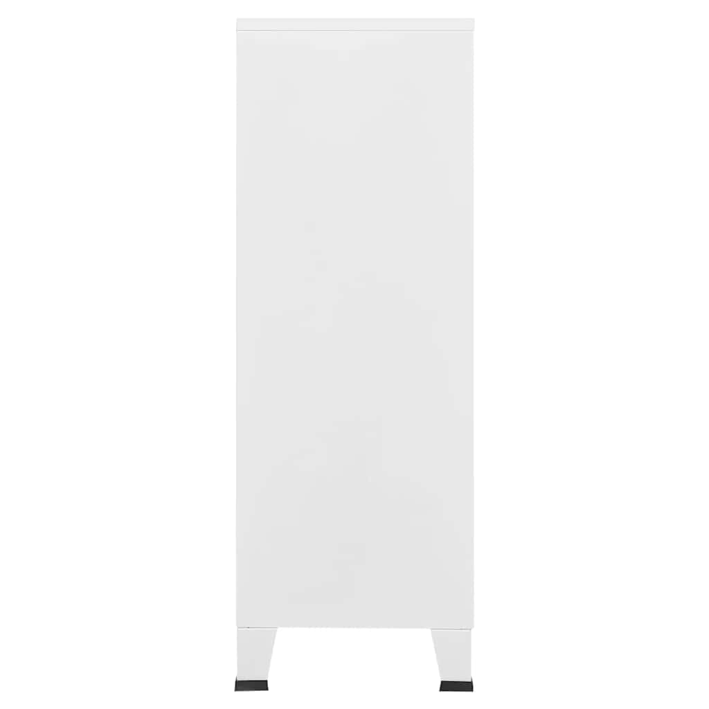 Sandėliavimo spintelė, balta, 75x40x115cm, metalas, pramoninė - Namų Idėja