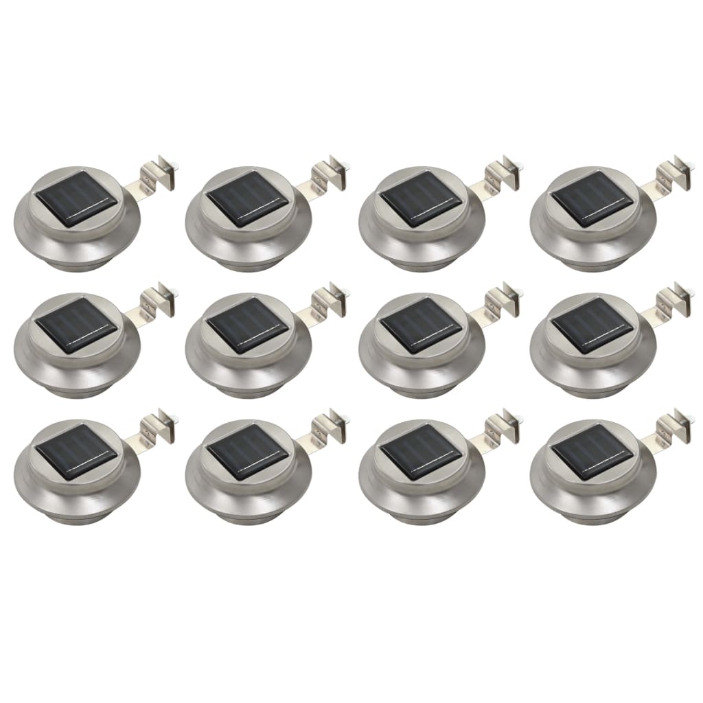 Saul. en. įkr. LED lauko švies., 12vnt., balt. sp., 12cm, apv. - Namų Idėja
