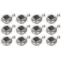 Saul. en. įkr. LED lauko švies., 12vnt., balt. sp., 12cm, apv. - Namų Idėja