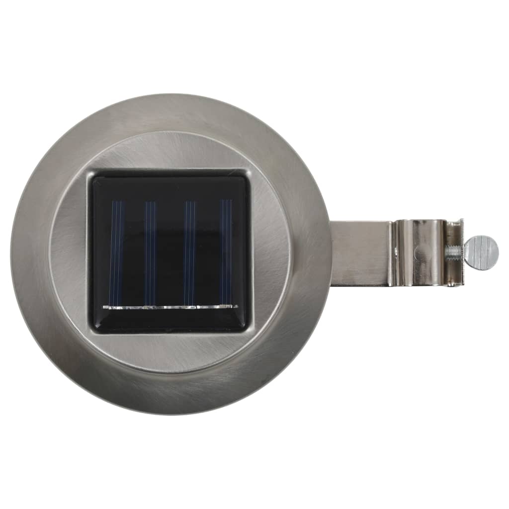 Saul. en. įkr. LED lauko švies., 12vnt., balt. sp., 12cm, apv. - Namų Idėja
