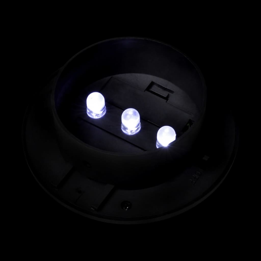 Saulės energija įkraunamų lauko šviestuvų rinkinys, 6vnt., juodi - Namų Idėja