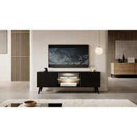 TV staliukas SAVONI, juodas, 140 cm