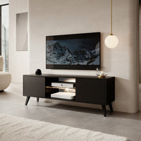 TV staliukas SAVONI, juodas, 140 cm