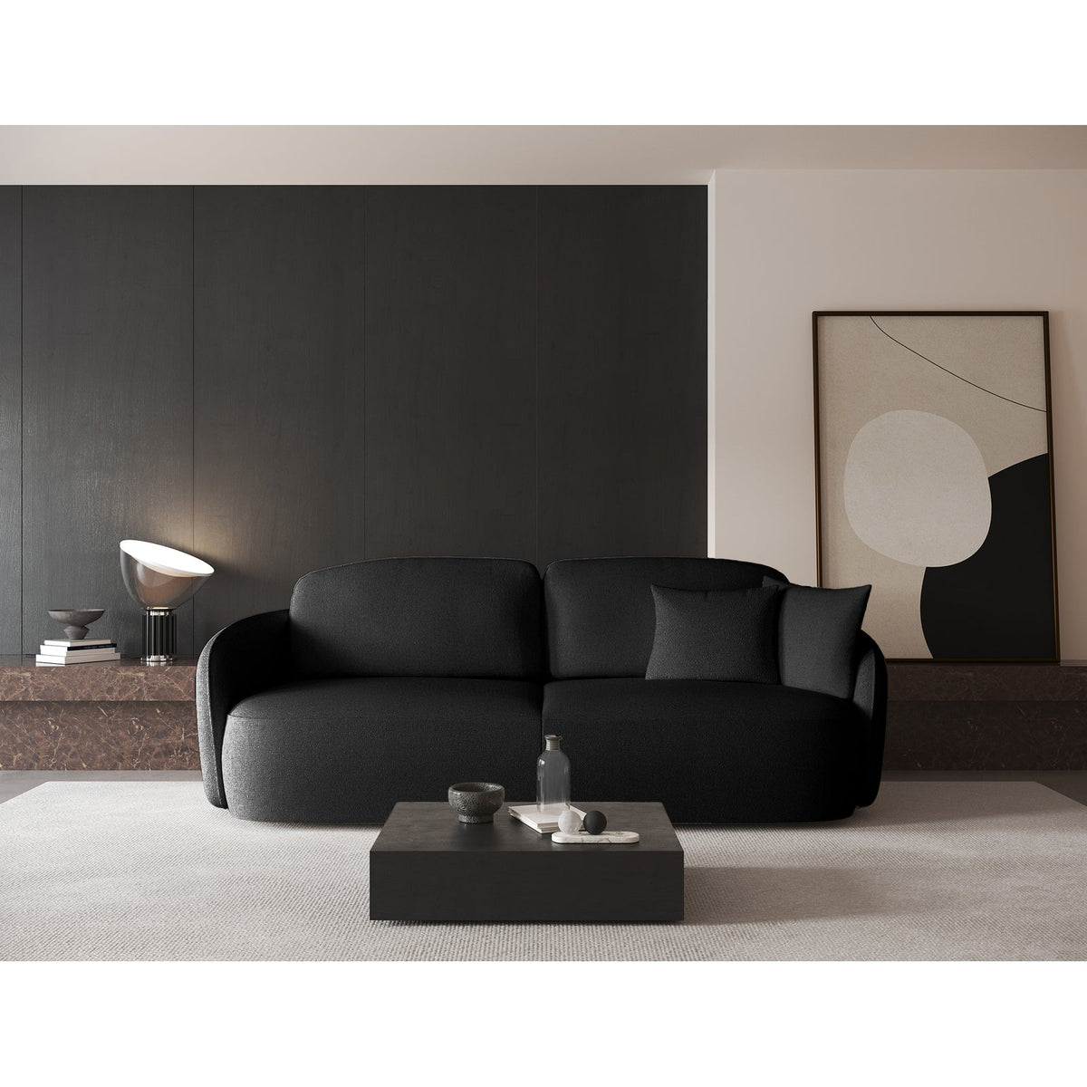 Sofa-lova EAMON minimalistiniame svetainės interjere
