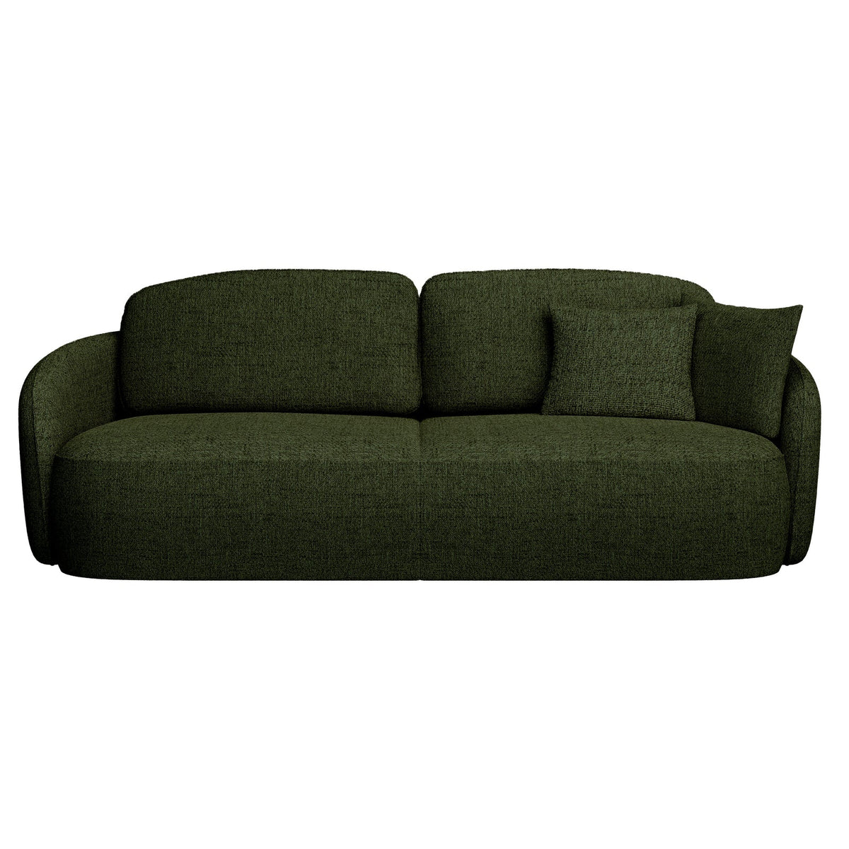 Sofa-lova EAMON baltame fone, žalia