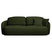 Sofa-lova EAMON baltame fone, žalia