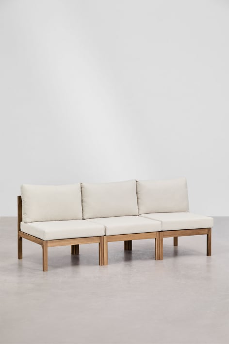 Three-seater modular sofa KORKO, acacia