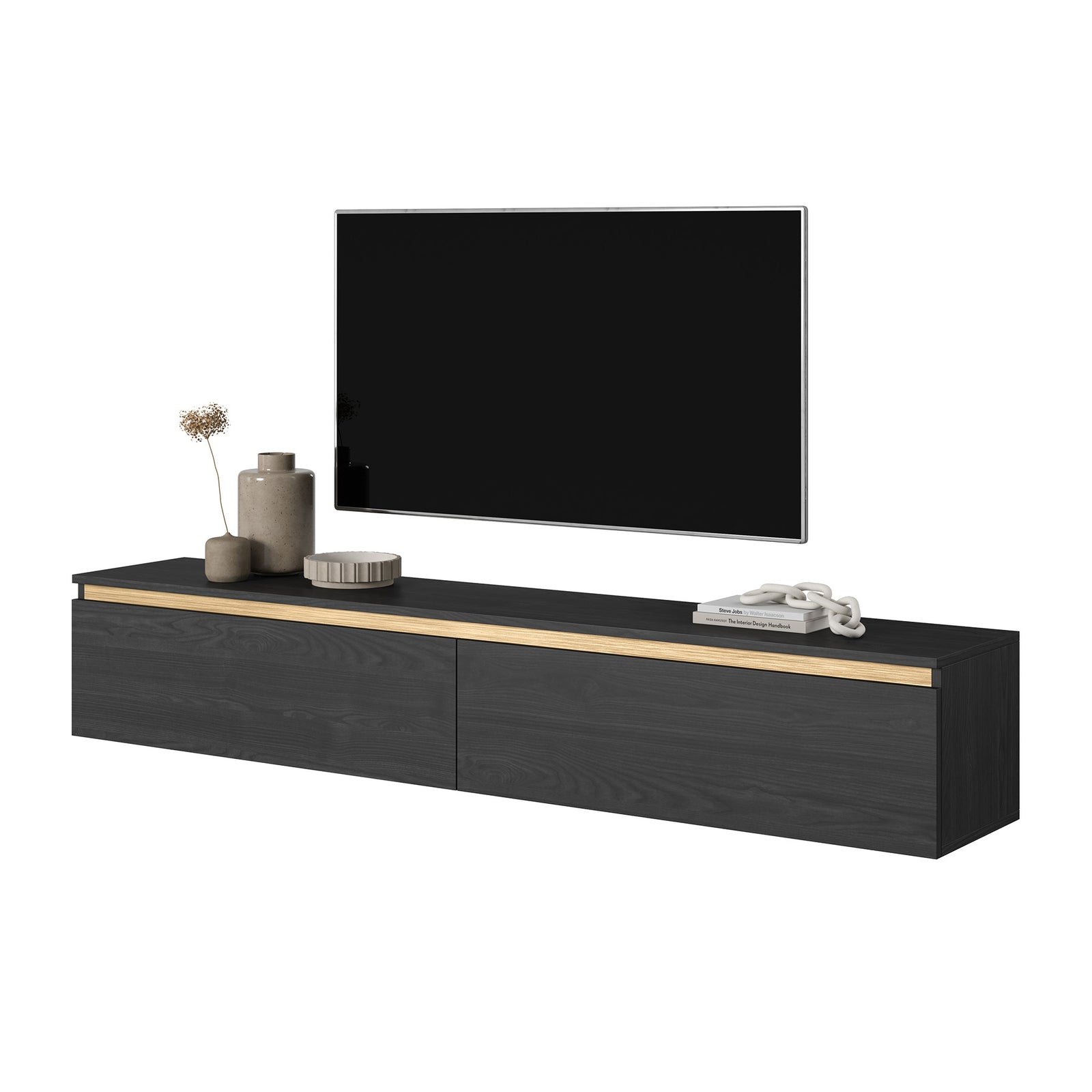 TV staliukas SENEY, juodas, 175 cm