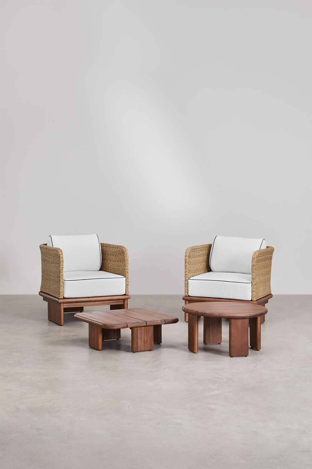 Set RATIKO, 2 armchairs, dark brown