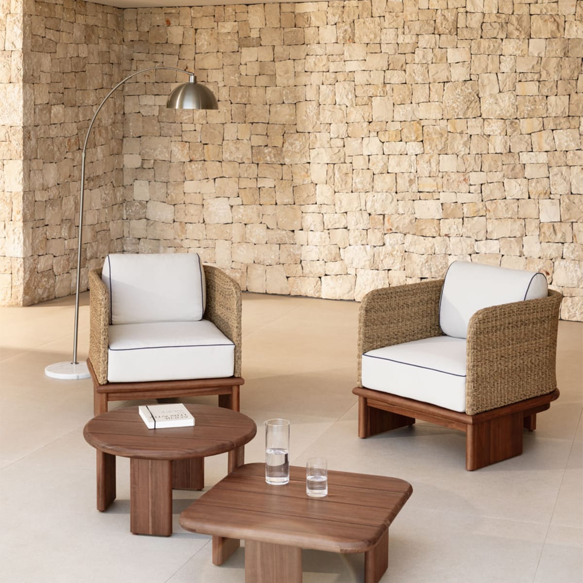 Set RATIKO, 2 armchairs, dark brown