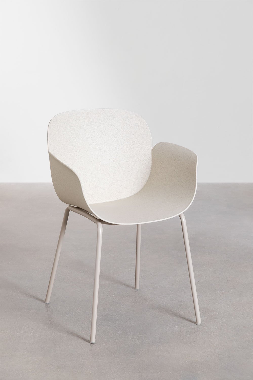 Apvalus stalo ir kėdžių komplektas SELEERO 110 cm iš šono