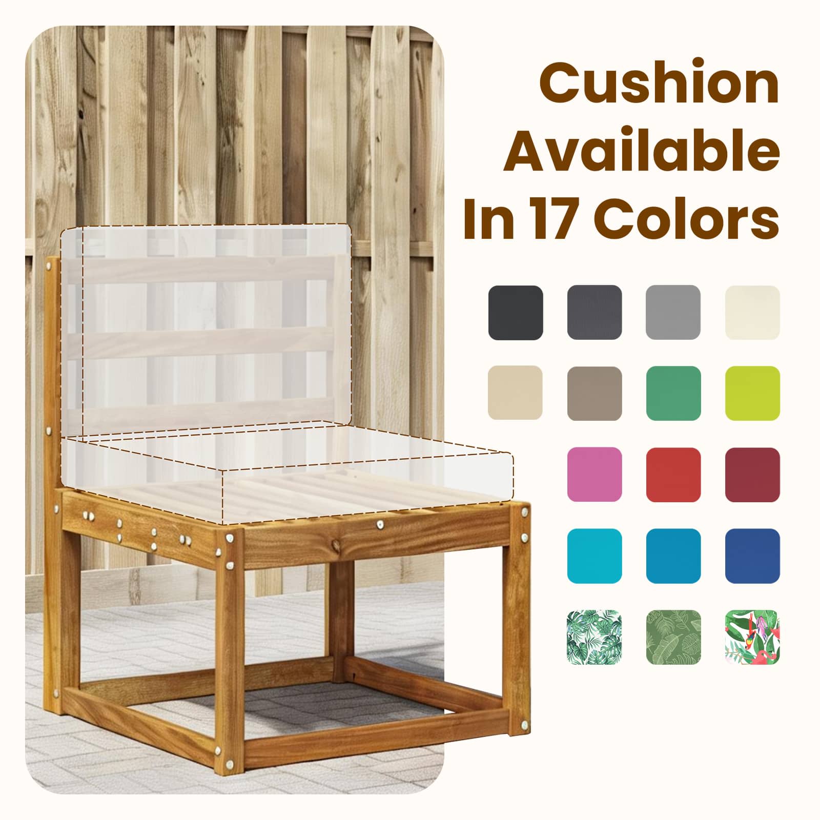 Āra dīvāna spilvens Melns 60 x 60 x 8 cm Poliesteris