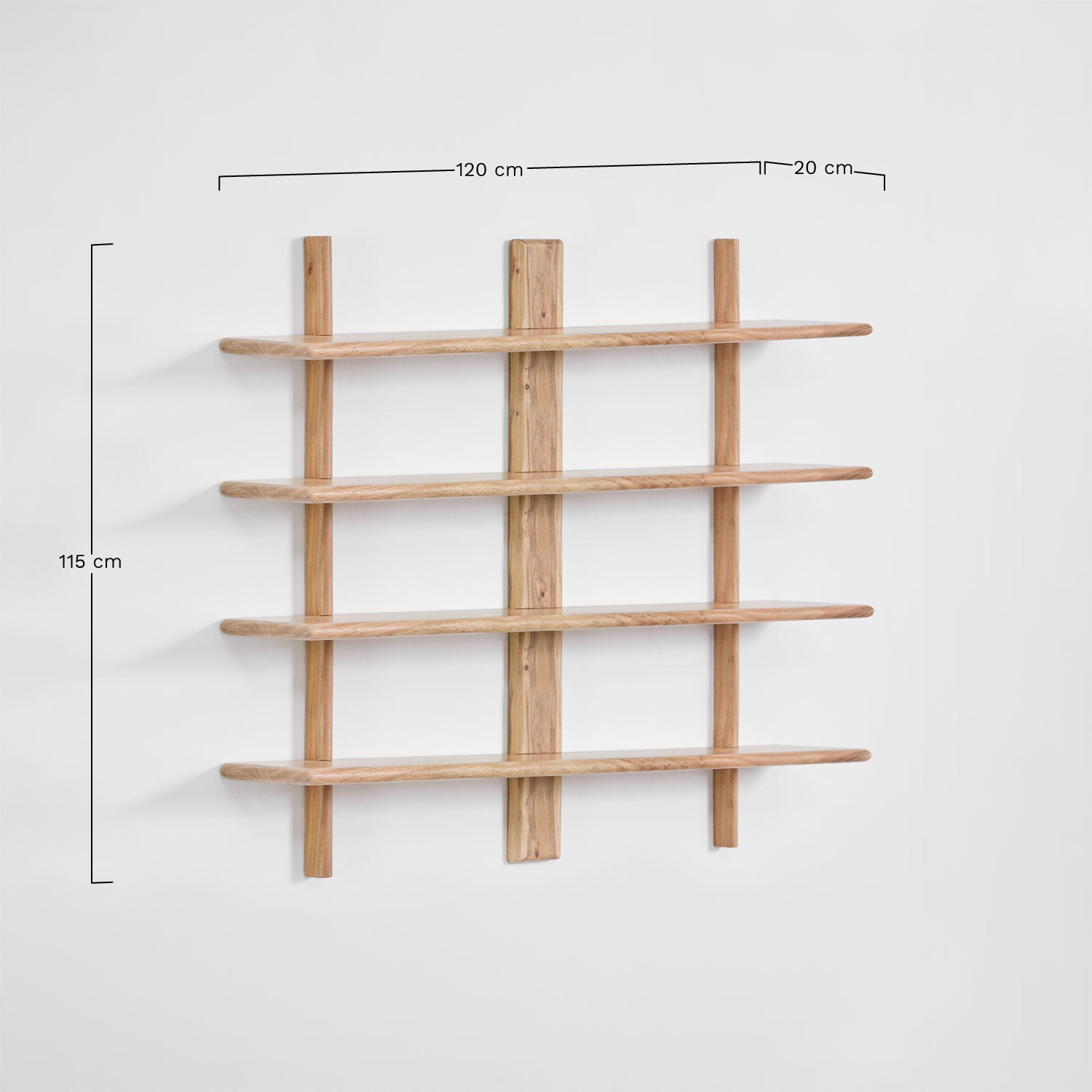 Sieninė lentyna ERICA, 120 cm, rustikali akacijos (3)