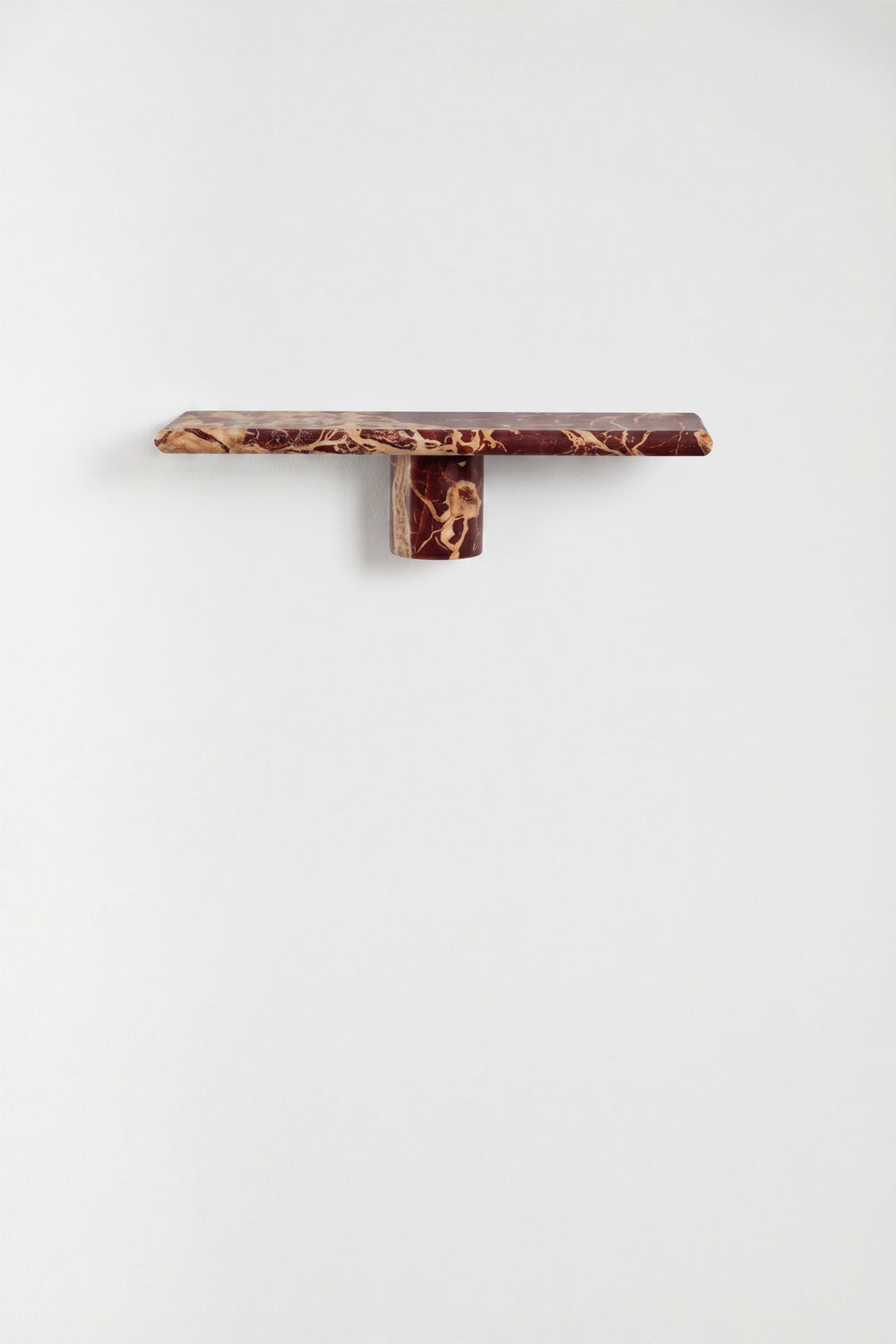 Sieninė lentyna EVITA, raudonas marmuras, 35 cm