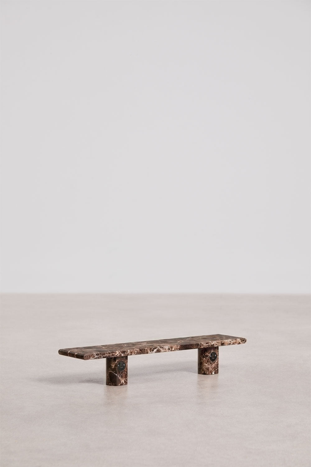 Sieninė lentyna EVITA, rudas marmuras, 60 cm