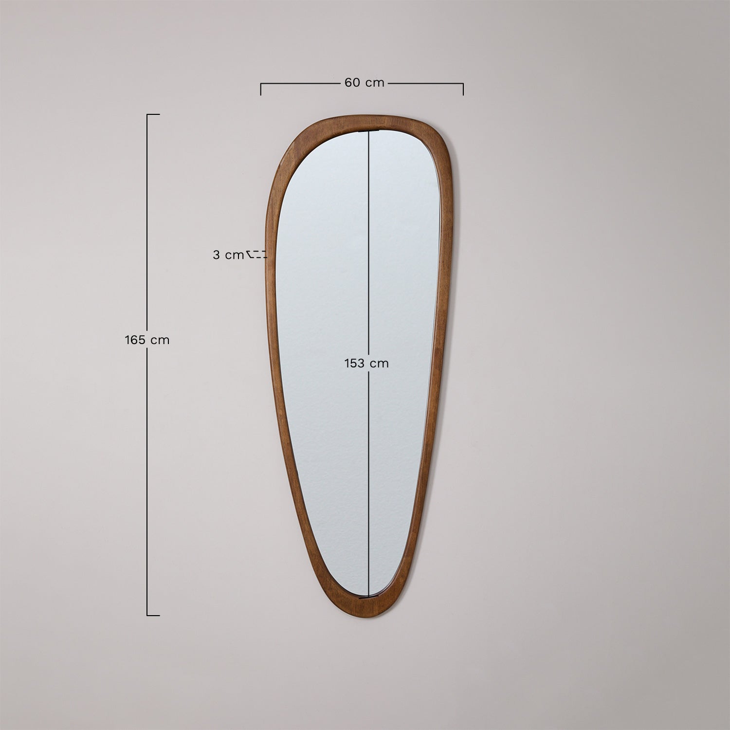 ARBIDEL wall mirror, oak wood