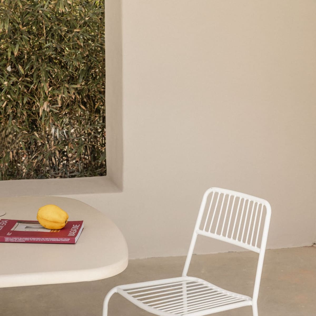 ALERO Steel Outdoor Chair, White