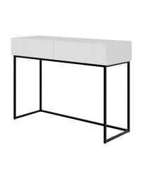 Kosmetinis staliukas VELDIO, balta, 110 cm, juodos kojos