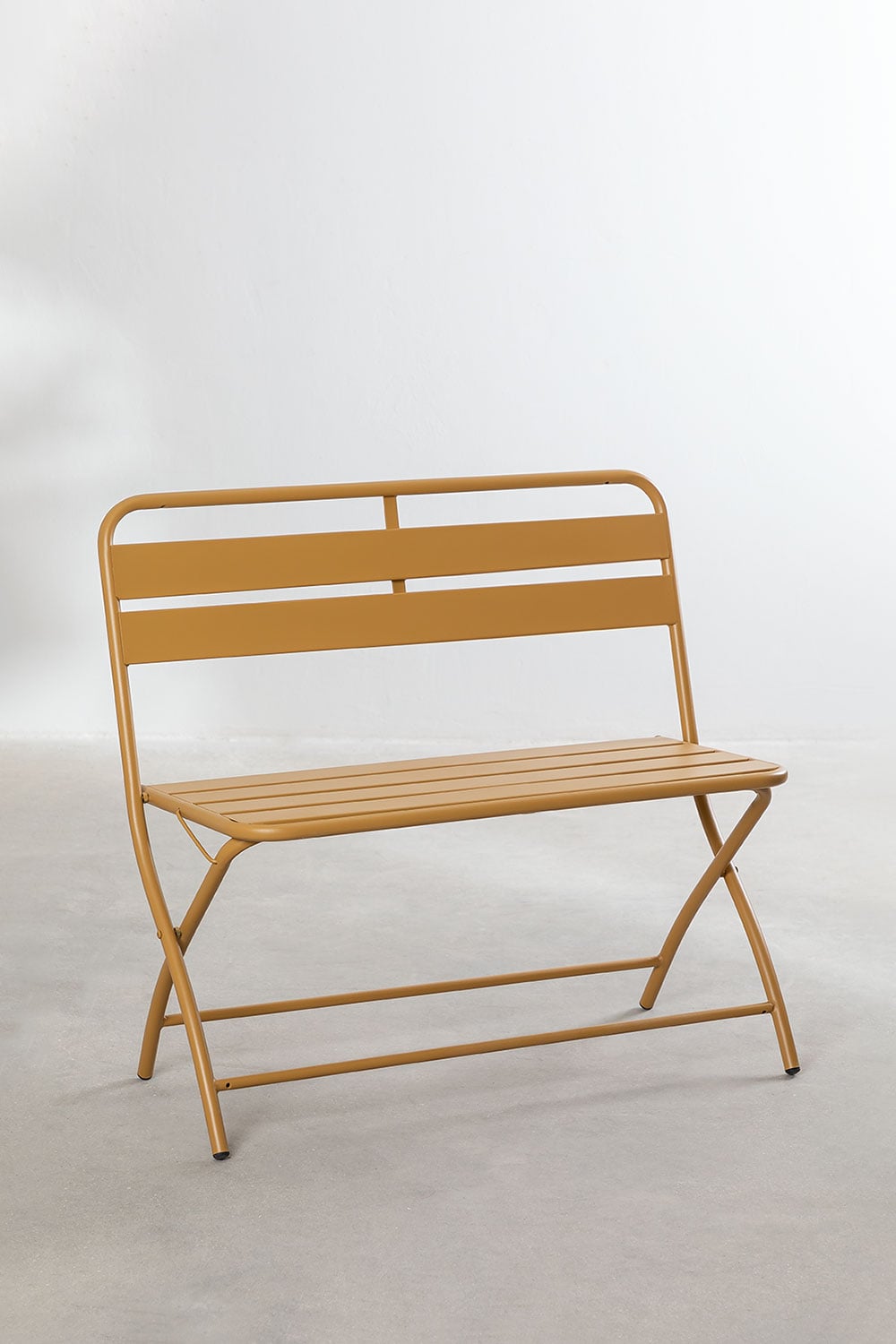 Folding bench COLORO, mustard yellow