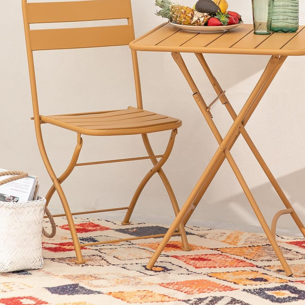 Folding chair COLORO, mustard yellow