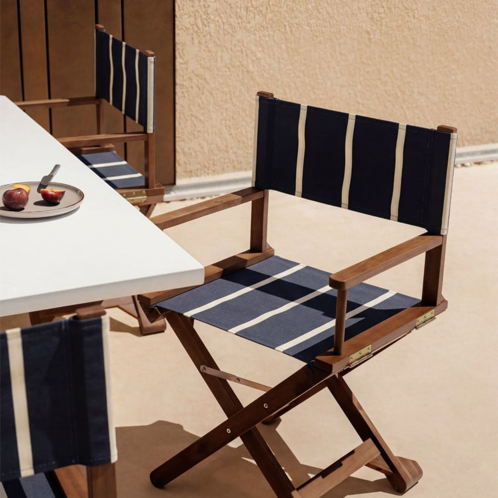 Folding chair FOLDINO, dark blue and beige