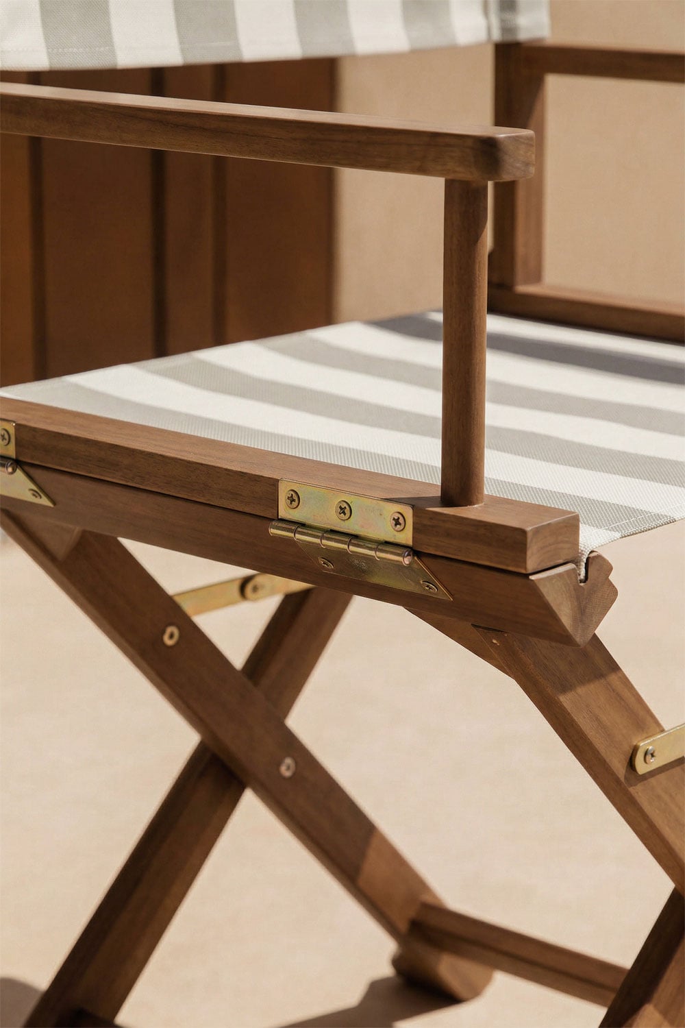Folding chair FOLDINO, cream and mocha brown