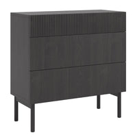 Komoda MEABH, 90 cm, juodas, uosis