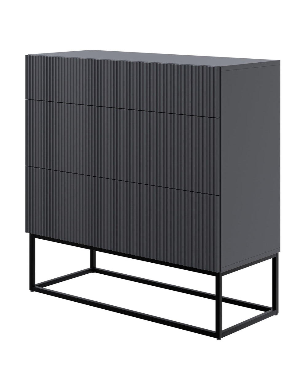 Komoda VELDIO, juoda, 90 cm