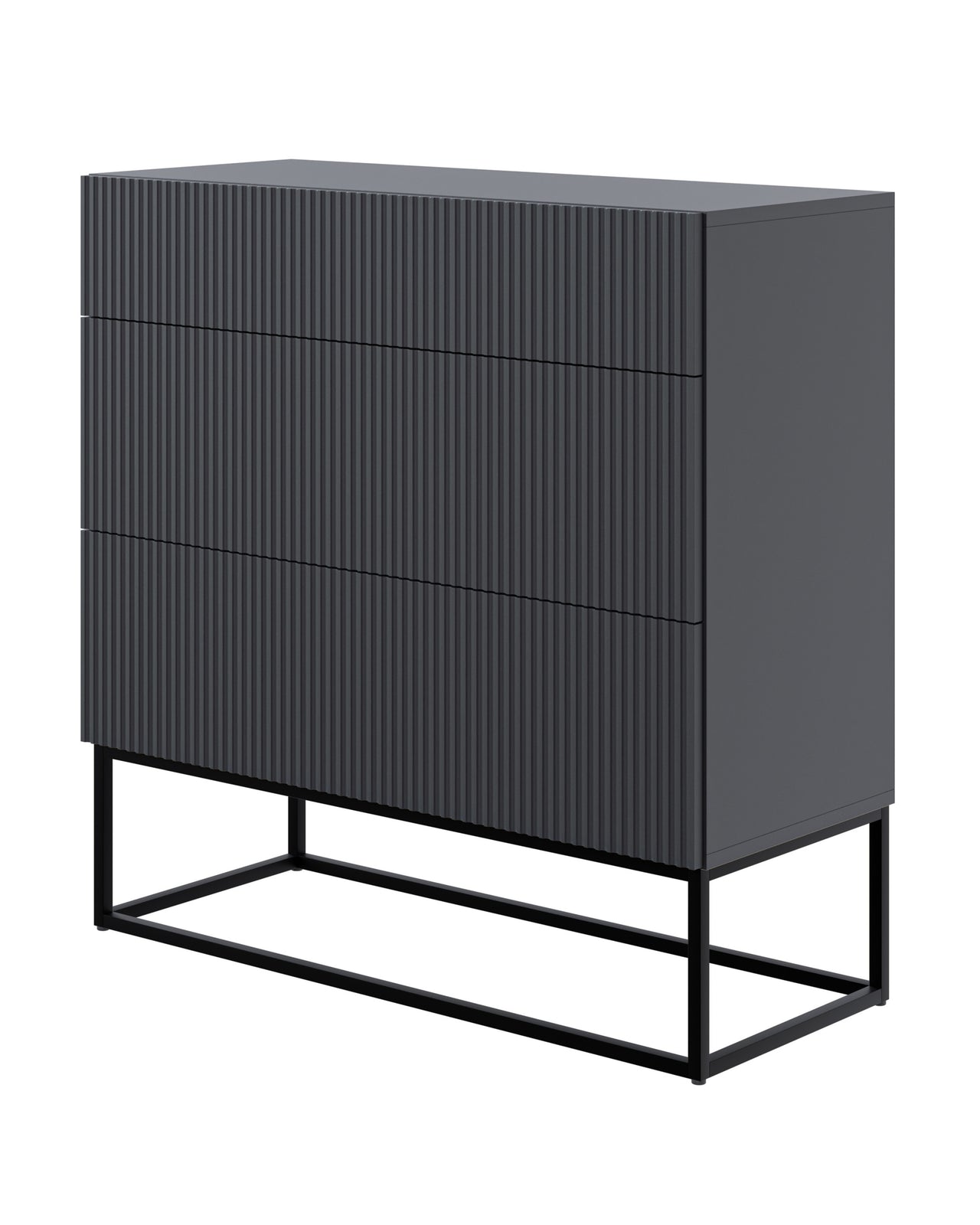 Komoda VELDIO, juoda, 90 cm