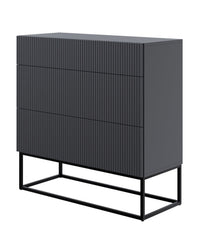 Komoda VELDIO, juoda, 90 cm