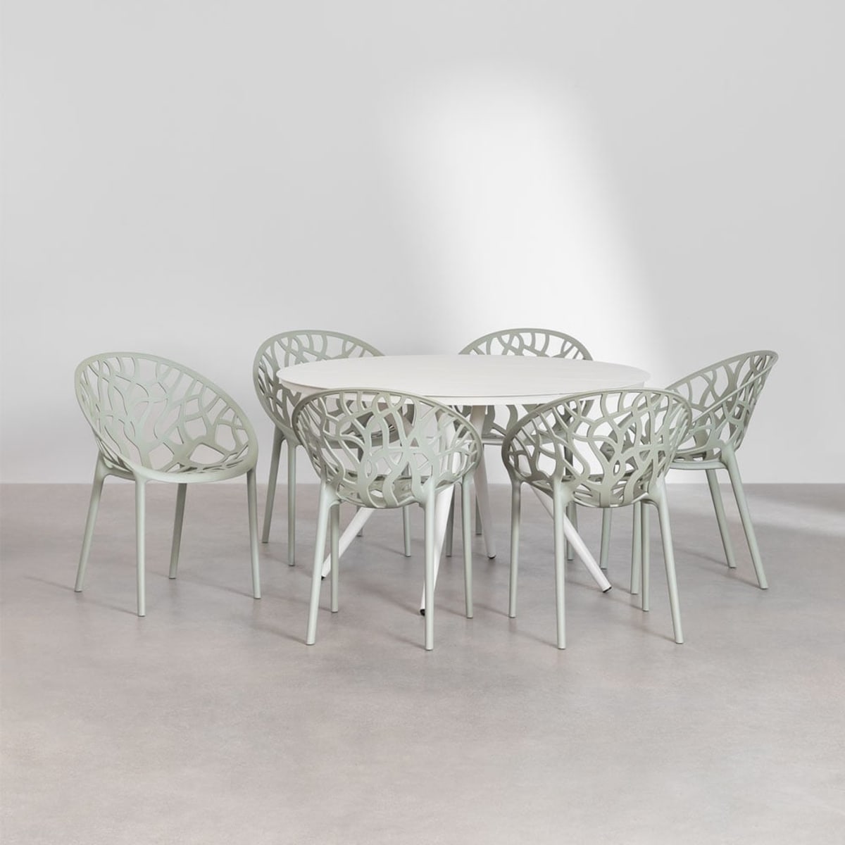 Outdoor furniture set VALERIE, avocado, 6 chairs