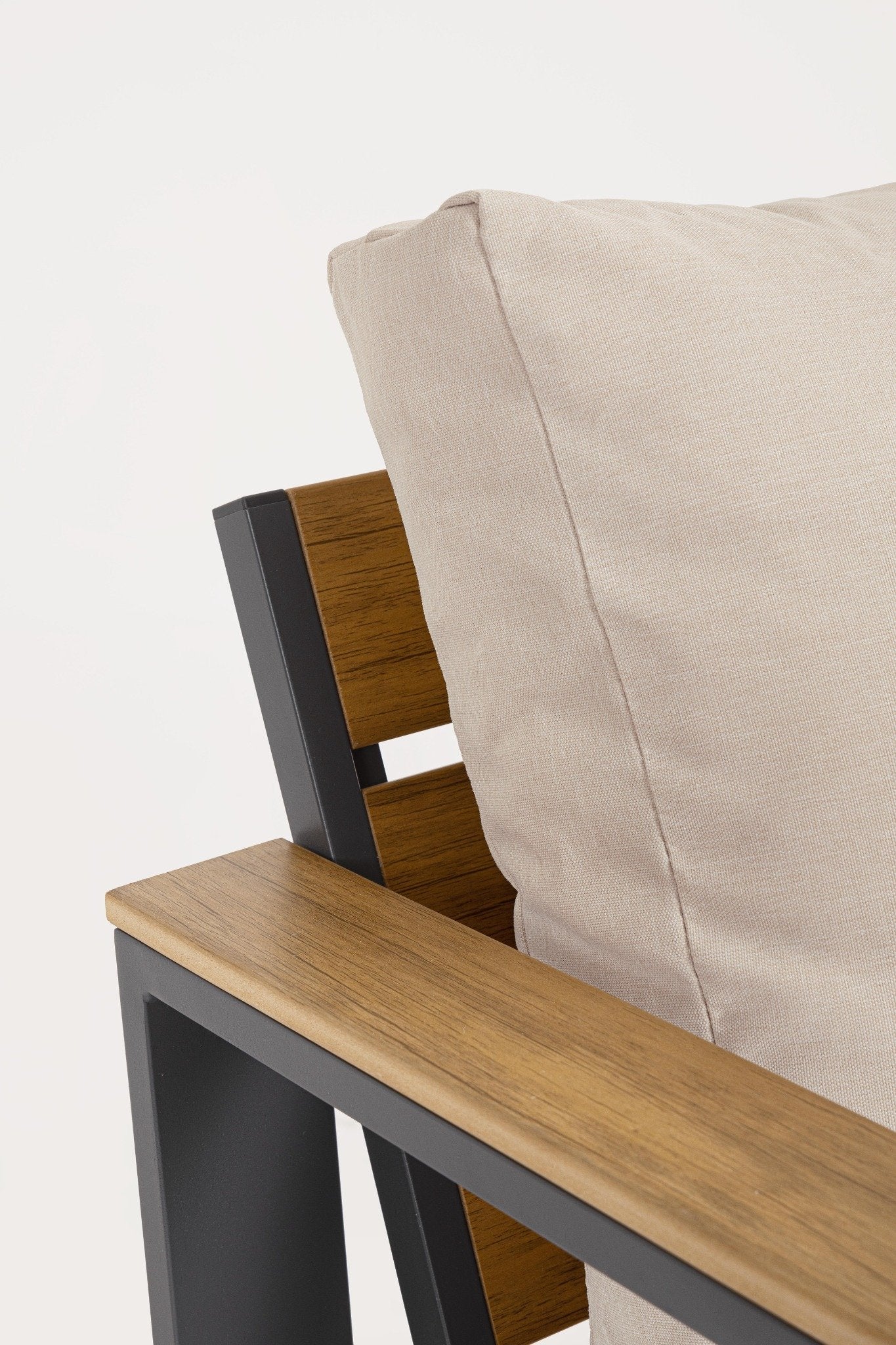 Lauko baldų komplektas LEANDRO ANTHRACITE/BEIGE, 4 dalių