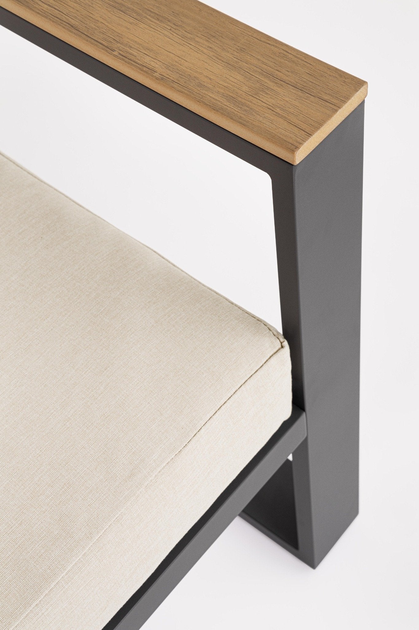 Lauko baldų komplektas LEANDRO ANTHRACITE/BEIGE, 4 dalių