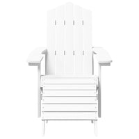 Sodo Adirondack kėdė su pakoja, baltos spalvos, HDPE - Namų Idėja