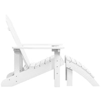 Sodo Adirondack kėdė su pakoja, baltos spalvos, HDPE - Namų Idėja