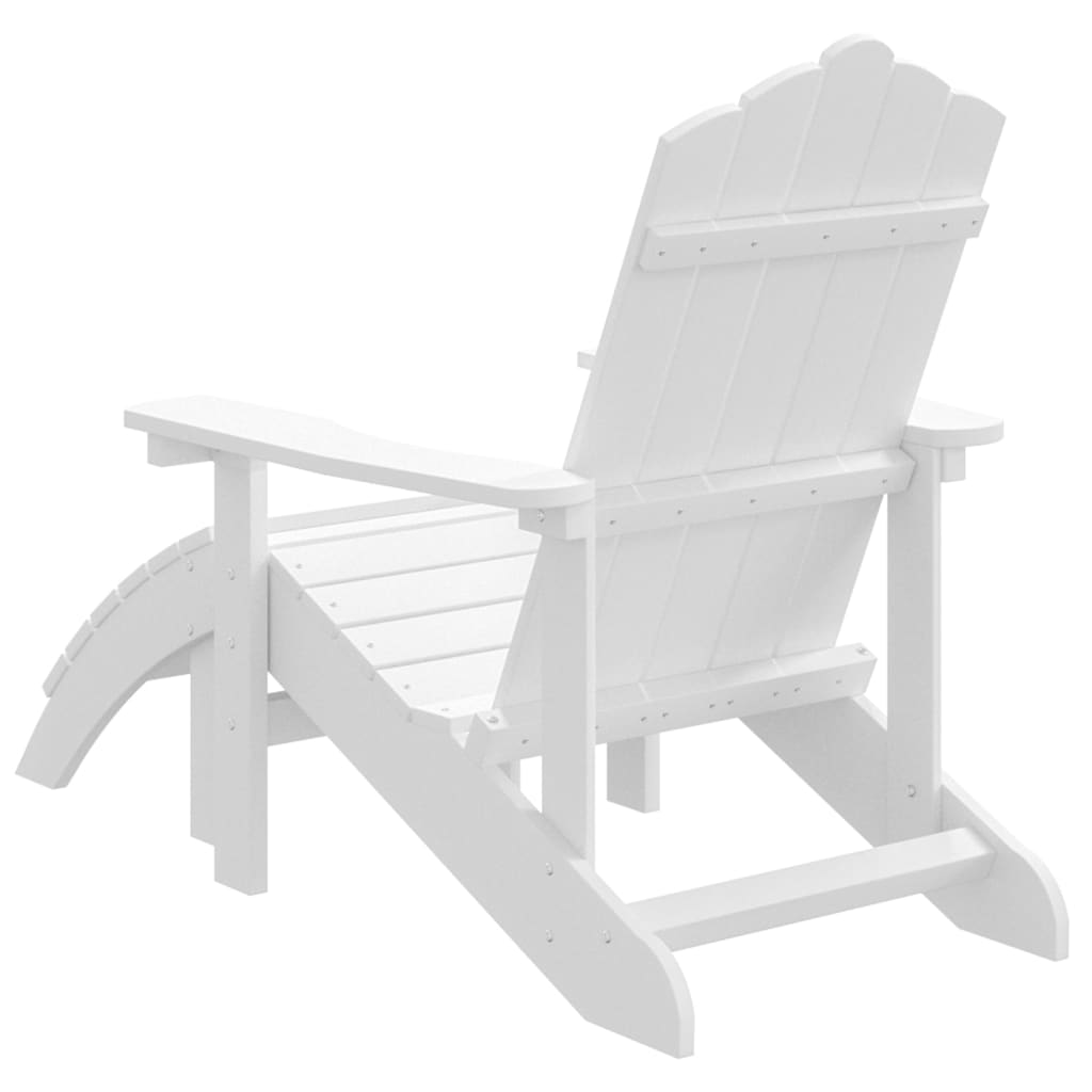 Sodo Adirondack kėdė su pakoja, baltos spalvos, HDPE - Namų Idėja