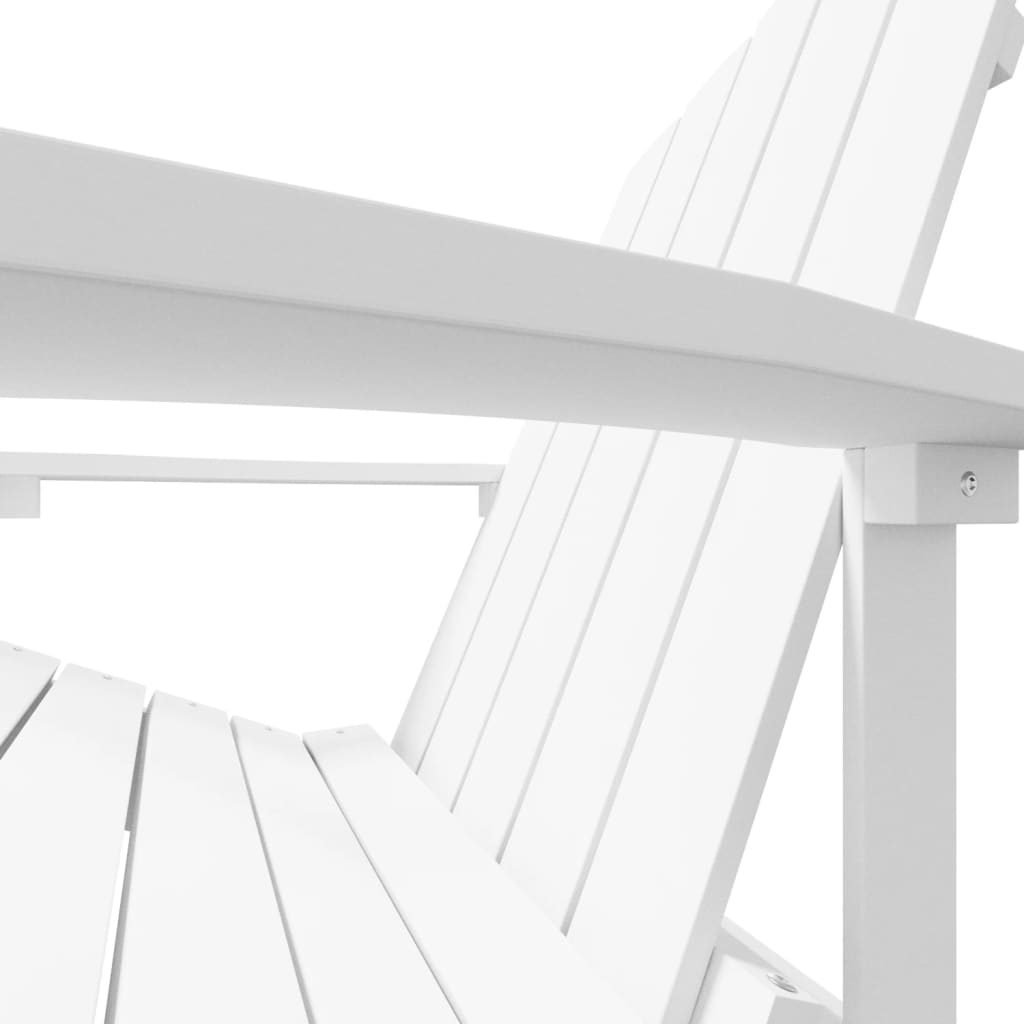 Sodo Adirondack kėdė su pakoja, baltos spalvos, HDPE - Namų Idėja