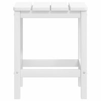 Sodo Adirondack kėdė su pakoja ir staliuku, balta, HDPE - Namų Idėja