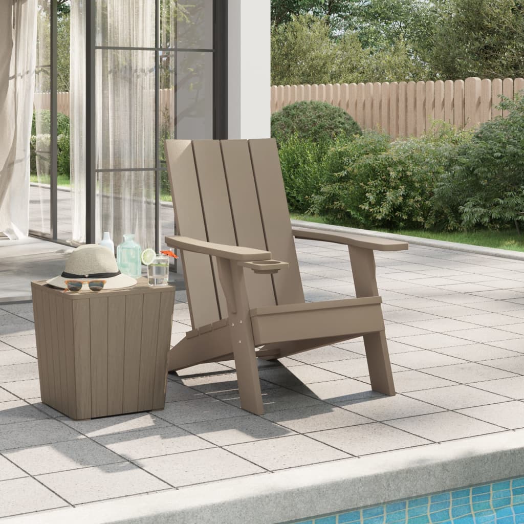 Sodo adirondack kėdė, šviesiai ruda, 75x88,5x89,5cm, PP - Namų Idėja