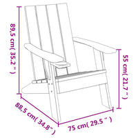 Sodo adirondack kėdė, šviesiai ruda, 75x88,5x89,5cm, PP - Namų Idėja