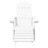 Sodo Adirondack kėdės su pakojomis ir staliuku, baltos, HDPE - Namų Idėja