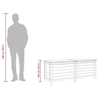 Sodo daiktadėžė, antracito, 150x50x56,5cm, eglės masyvas - Namų Idėja