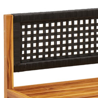 Sodo kampinė sofa su pagalvėlėmis, akacijos mediena ir rotangas - Namų Idėja