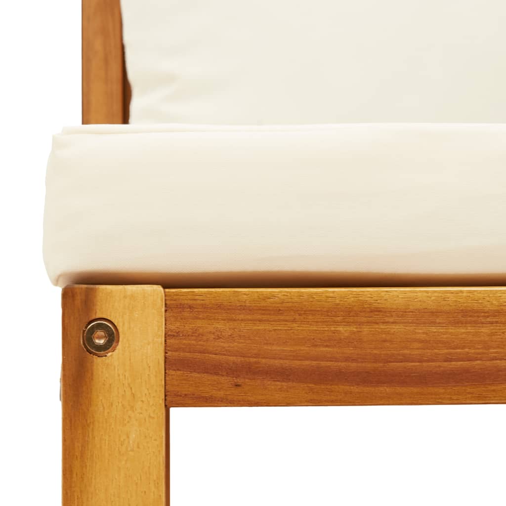 Sodo kampinė sofa su pagalvėlėmis, akacijos mediena ir rotangas - Namų Idėja