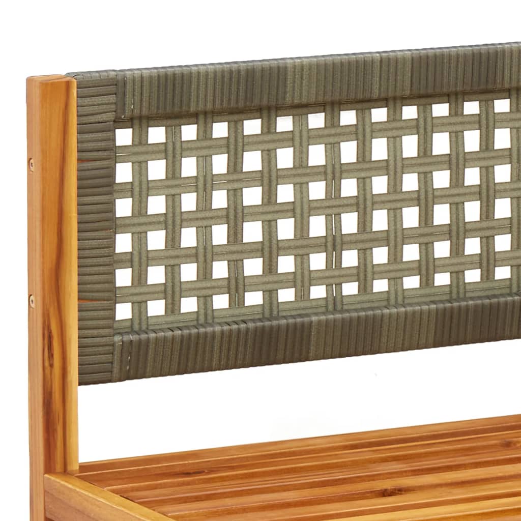 Sodo kampinė sofa su pagalvėlėmis, akacijos mediena ir rotangas - Namų Idėja