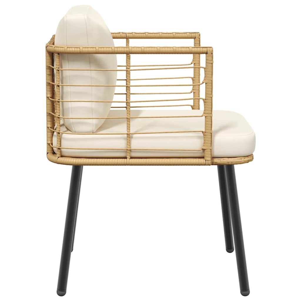 sodo kėdė su pagalvėlėmis natūralaus poliruoto rotango - Namų Idėja