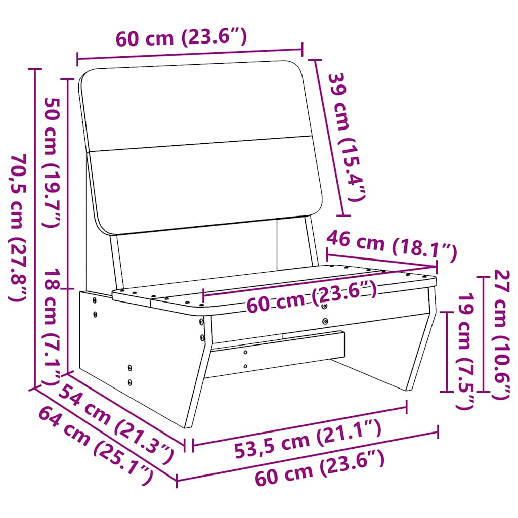 sodo kėdės 2 vnt 60x64x70,5 cm impregnuotos medienos pušis - Namų Idėja