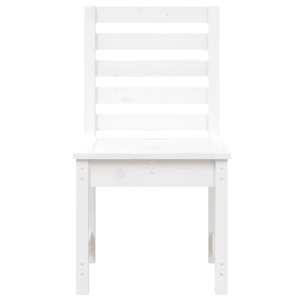 Sodo kėdės 2vnt. baltos 50x48x91,5cm pušies medienos masyvas - Namų Idėja
