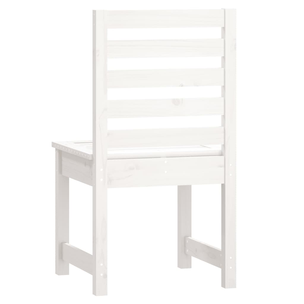 Sodo kėdės 2vnt. baltos 50x48x91,5cm pušies medienos masyvas - Namų Idėja
