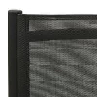 Sodo kėdės, 2vnt., juodos, tekstilenas ir aliuminis - Namų Idėja